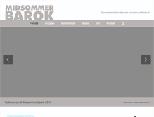 Tablet Screenshot of midsommerbarok.dk
